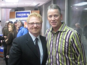 Ray with former professional baseball player Tom Glavine at a Cure Childhood Cancer event. 